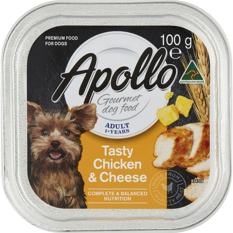 Apollo Adult Dog Food Tasty Chicken & Cheese 100g