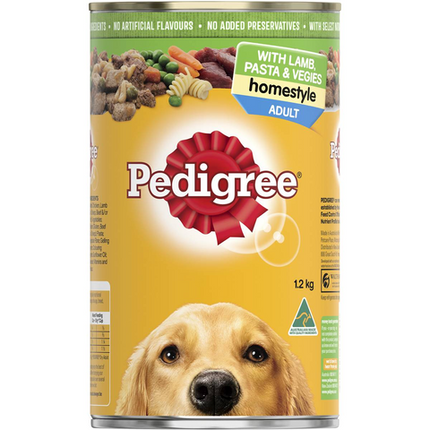 Pedigree Homestyle With Lamb Pasta & Veggies Wet Dog Food Can 1.2kg