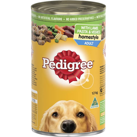 Pedigree Homestyle With Lamb Pasta & Veggies Wet Dog Food Can 1.2kg