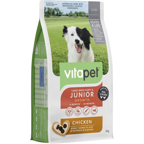 Vitapet Junior Growth Dry Dog Food Chicken 3kg