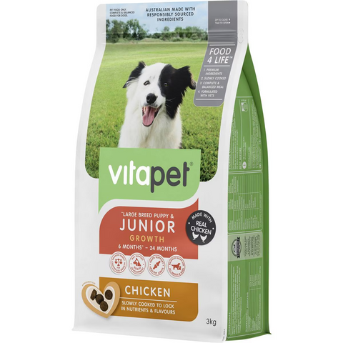 Vitapet Junior Growth Dry Dog Food Chicken 3kg