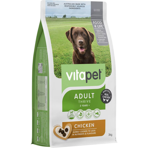 Vitapet Adult Thrive Dry Dog Food Chicken 3kg