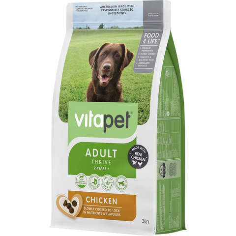 Vitapet Adult Thrive Dry Dog Food Chicken 3kg