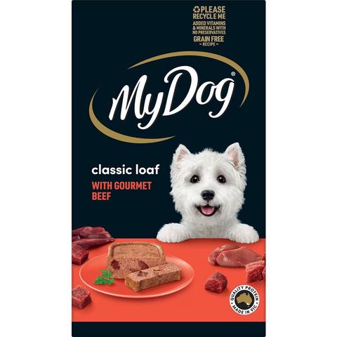 My Dog Gourmet Beef Loaf Classics Wet Dog Food Trays 100g X6 Pack