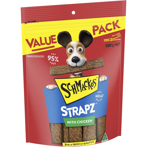 Schmackos Strapz With Chicken Dog Treats 500g