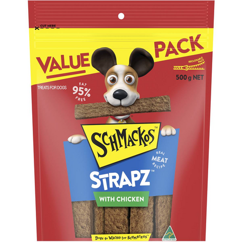 Schmackos Strapz With Chicken Dog Treats 500g