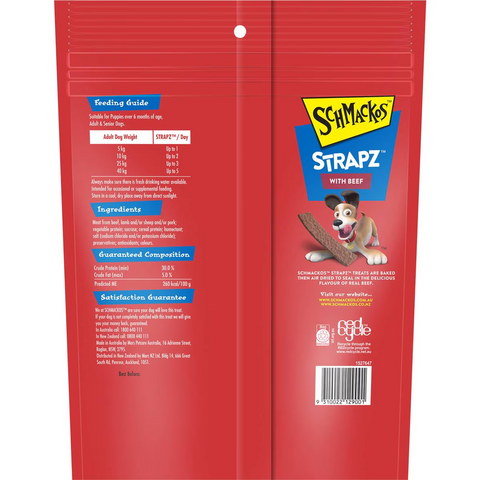 Schmackos Strapz With Beef Dog Treats 500g