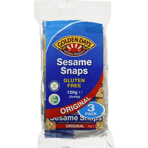 Golden Days Snacks Sesame Snaps 3x40g