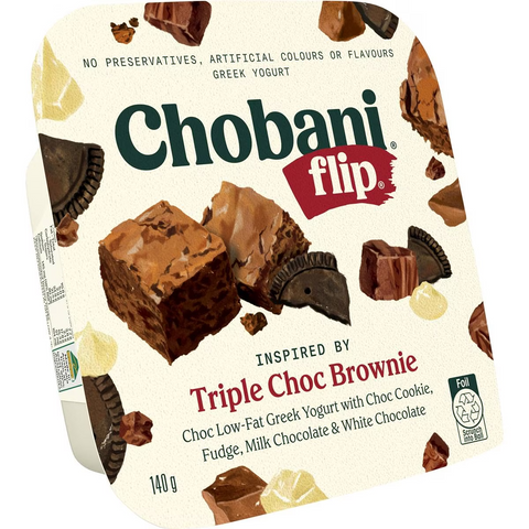 Chobani Flip Greek Yogurt Triple Choc Brownie 140g