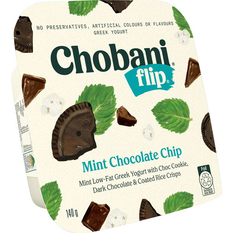 Chobani Flip Greek Yogurt Mint Choc Chip 140g