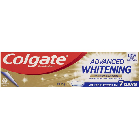 Colgate Whitening Toothpaste Advanced Whiten Tartar Control 115g