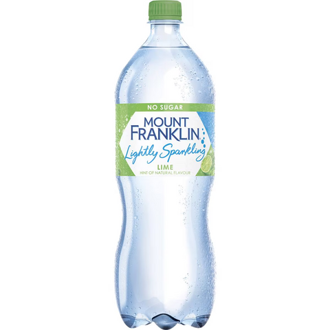 Mount Franklin Lightly Sparkling Water Lime Bottle 1.25l