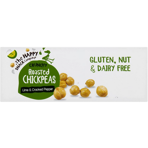 The Happy Snack Company Roasted Chickpeas Lime And Cracked Pepper 6 Pack