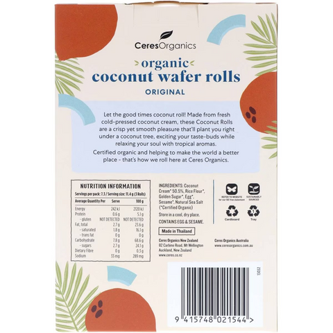 Ceres Organics Coconut Rolls 80g