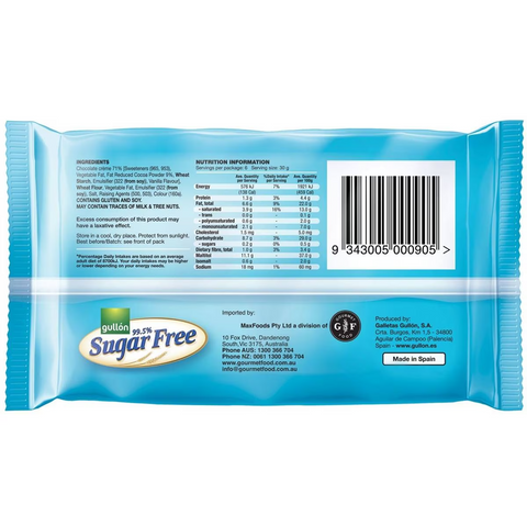 Gullon Sugar Free Chocolate Wafer Biscuits 180g