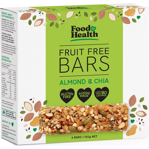 Food For Health Bars Fruit Free 150g