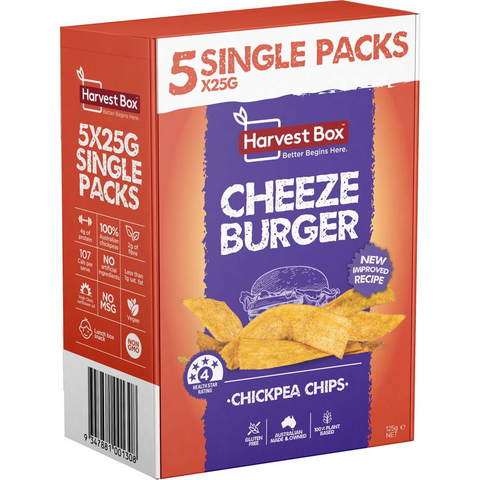 Harvest Box Chickpea Chips Cheese Burger 5 Pack