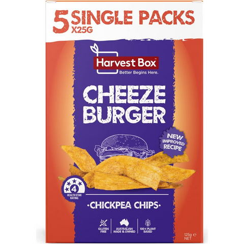 Harvest Box Chickpea Chips Cheese Burger 5 Pack