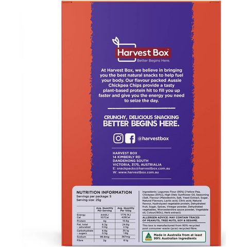 Harvest Box Chickpea Chips Cheese Burger 5 Pack