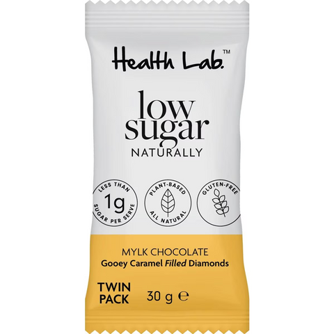 Health Lab Mylk Chocolate Gooey Caramel Filled Diamonds 2 Pack