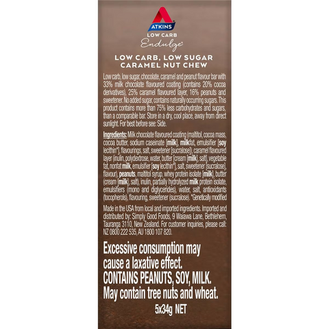 Atkins Endulge Bar Caramel Nut Multi Pack 5x34g