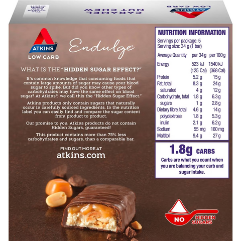 Atkins Endulge Bar Caramel Nut Multi Pack 5x34g