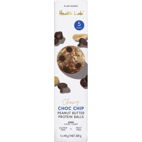 Health Lab Chewy Choc Chip Peanut Butter Protein Balls 5 Pack