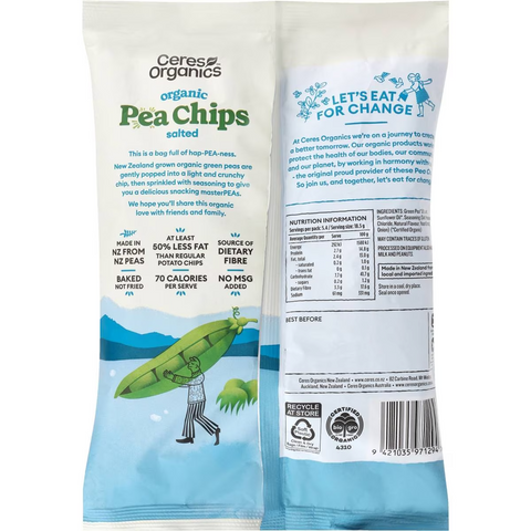 Ceres Organics Pea Chips Salted 100g