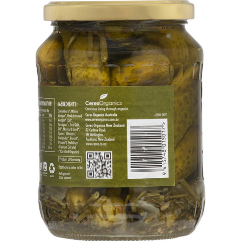 Ceres Organics Gherkins 670g