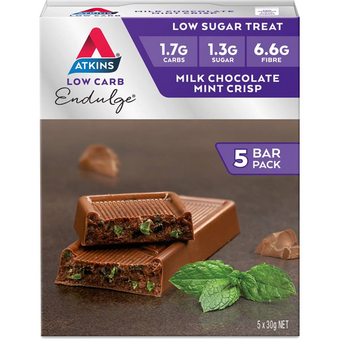 Atkins Low Carb Endulge Milk Chocolate Mint Crisp 5 Pack