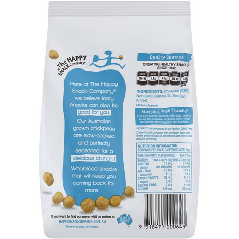 The Happy Snack Company Roasted Chickpeas Lightly Salted 200g