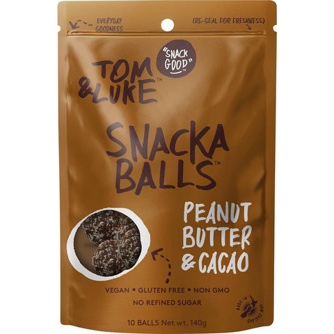 Tom & Luke Tom & Luke Snacka Balls Peanut Butter And Cacao 140g