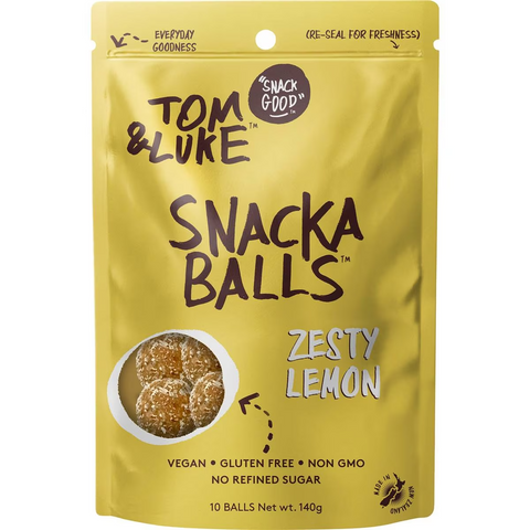 Tom & Luke Snacka Balls Zesty Lemon 140g