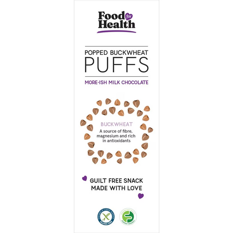 Food For Health Popped Buckwheat Puffs Milk Chocolate 25g X 5 Pack