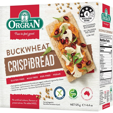 Orgran Gluten Free Crispbread Buckwheat 125g