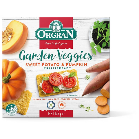 Orgran Gluten Free Crispbread Sweet Potato & Pumpkin 125g