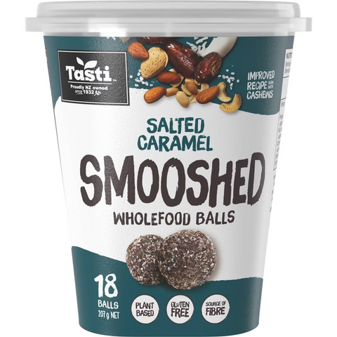 Tasti Smooshed Wholefood Balls Salted Caramel & Almond 18 Pack