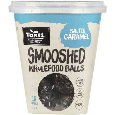 Tasti Smooshed Wholefood Balls Salted Caramel & Almond 18 Pack