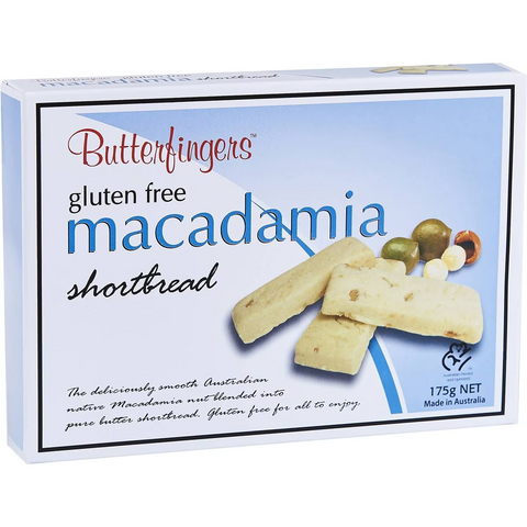 Butterfingers Gluten Free Shortbread Biscuits Macadamia 175g