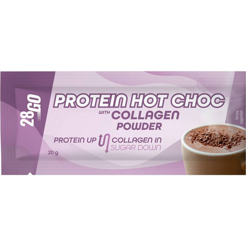 28go Protein Hot Choc With Collagen Powder 20g X 7 Pack