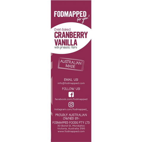 Fodmapped For You Oven Baked Bars Cranberry Vanilla 210g