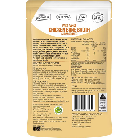 Fodmapped For You Free Range Chicken Bone Broth 500ml