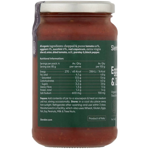 Slendier Zucchini & Eggplant Pasta Sauce 340g