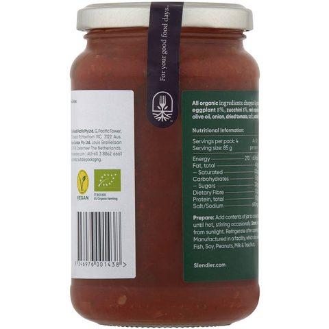 Slendier Zucchini & Eggplant Pasta Sauce 340g