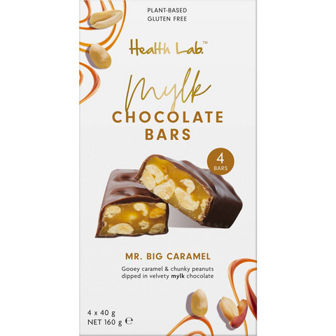 Health Lab Mylk Mr. Big Caramel Peanut Chocolate Bar 4 Pack