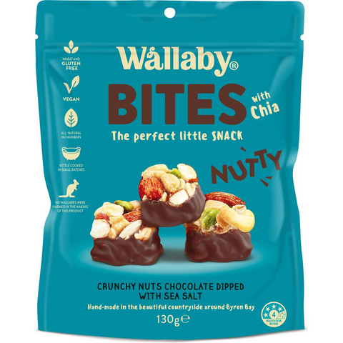 Wallaby Nutty Bites With Sea Salt 130g