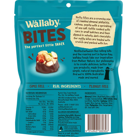 Wallaby Nutty Bites With Sea Salt 130g