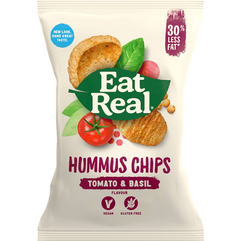 Eat Real Hummus Chips Tomato & Basil Flavour 135g