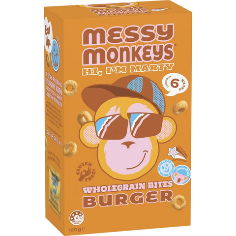 Messy Monkeys Wholegrain Burger Bites 120g