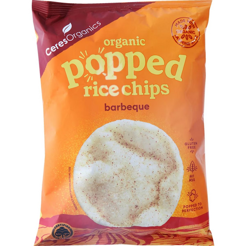 Ceres Organics Popped Rice Chips Barbeque 100g